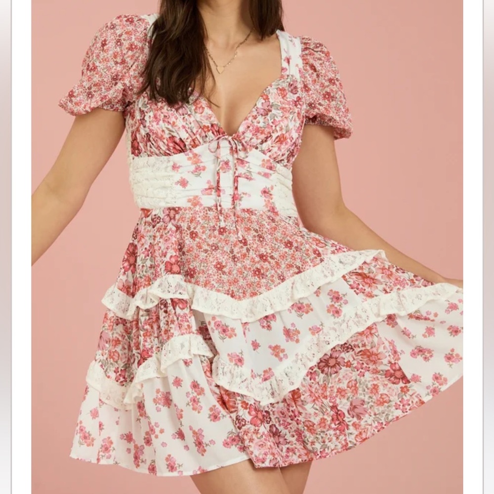 Altard State Aderny Patchwork Floral Dress